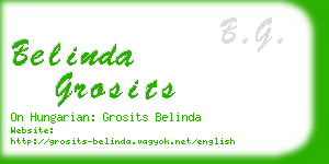 belinda grosits business card